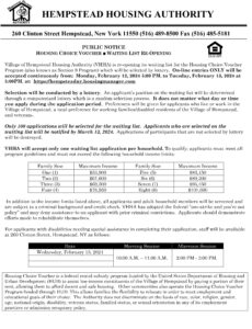 Hempstead Housing Authority_HCV 2024 waiting list notice