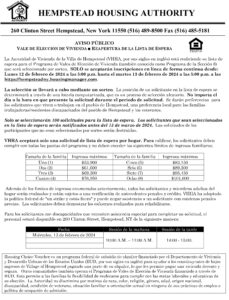 Spanish version of Hempstead Housing Authority_HCV 2024 waiting list notice